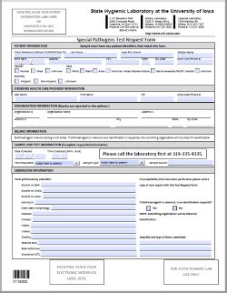 state hygienic lab covid test drop off|Clinical Test Request Forms .